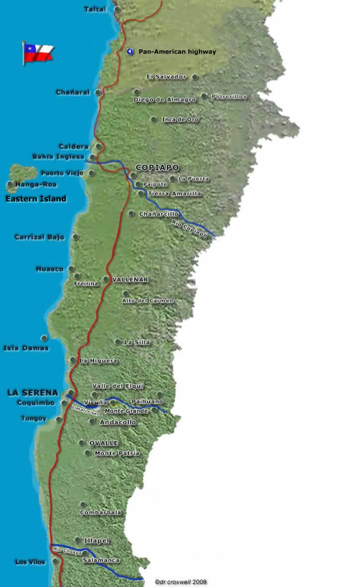 Chile small north map.